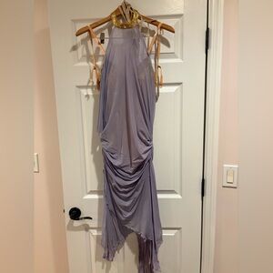 Elegant Lavender Halter Ballroom Dress
